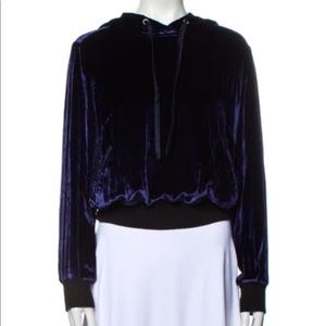 Fleur Du Mal Blue Velvet / Silk Lined Hoodie